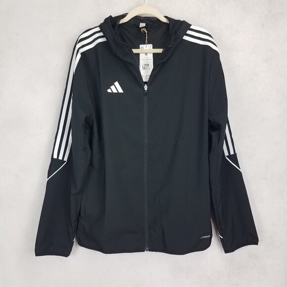 NEW Adidas Men's M Hooded Lightweight Zip-up Jacket Black NWT $140